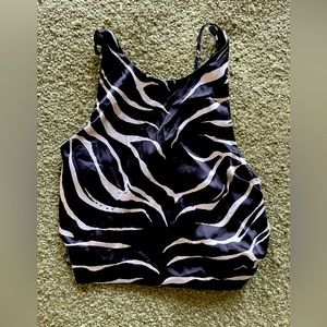 Zara Zebra Print Satin Top
